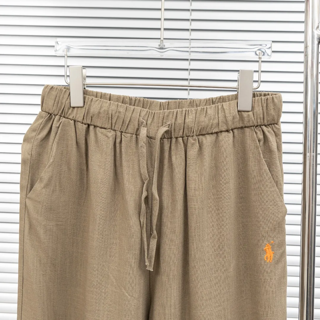 P270 top version (different currencies) You can scan the QR code to enter the official website. Style: Ralph Lauren POLO linen old money style embroidered trousers. Color: Picture color. Size: S-L. Fabric: Linen. Accessories: Full set of customized accessories. No gender distinction. Same style for men and women.